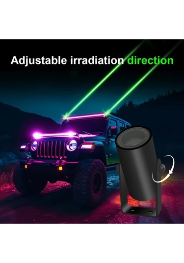 Xuweiwei 1pc Green 3 Inç Led Kamçı Araç Işıkları Utv Atv Rzr Sxs Can Am Off Road Araçlar İçin
