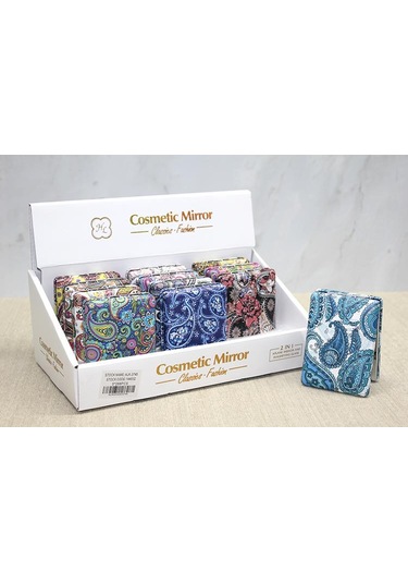 Taşlı El Aynası Dikdörtgen Kalın Alk3745 Renkli