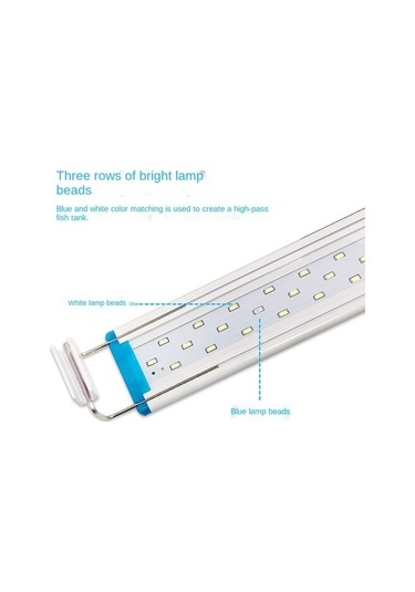 Silkroadselect Beyaz 50 Stili Akvaryum Led Işık Süper Ince Balık Tankı Su Bitkisi Yetiştirme Aydınlatma Su Geçirmez Parlak Klip Lamba Mavi Led Cm Için Bitkiler 220v Beyaz