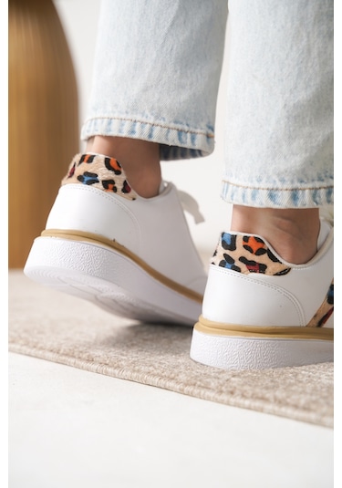 Garantili D0516 Günlük Ortopedik Kadın Sneaker Spor Ayakkabı Beyaz