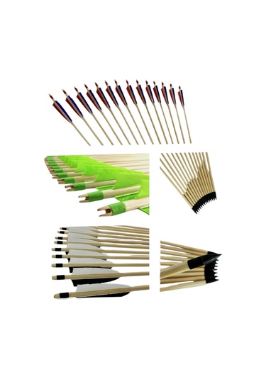 Yarışma Puta Oku 5 Adet Kullanıma Hazır Geleneksel Yarışma Oku