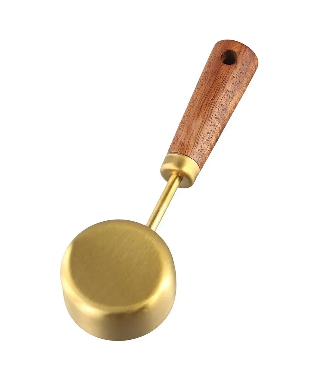 Kosona Stainless Steel 10ml Ölçü Kaşığı, Ahşap Kolu, Rust Proof, Kahve/toz Malzeme Ölçümü İçin Ergonomik Mutfak Aleti Gümüş