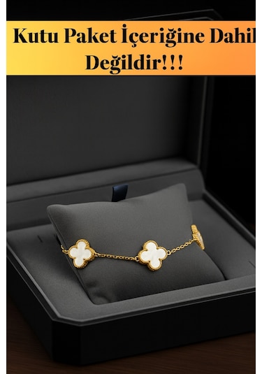 Altın Kaplama Taşlı Royal Pearl Petal Model Erkek Çelik Bileklik Diğer