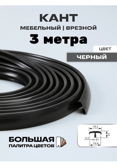 Moj Cerdak Mobilya Kenarı 16mm 3 Metre 153087920 Siyah