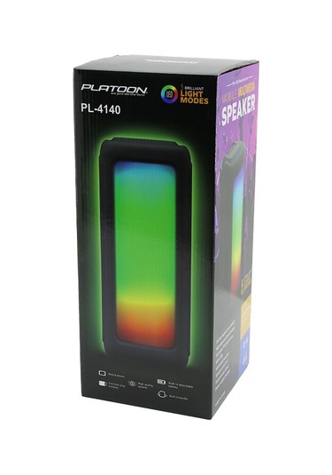 8 İnç Speaker Hoparlör Bluetooth Wıreless Speaker 5 Farklı Işıklı Usb - Bluetooht - Dc 5v Pl-4140 4741