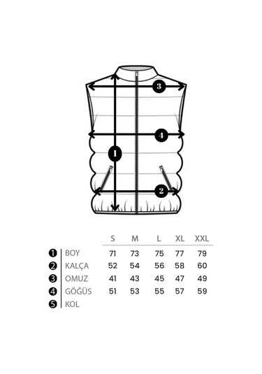 Dik Yaka Demir Fermuarlı Nova Yelek Vks 60325 Siyah