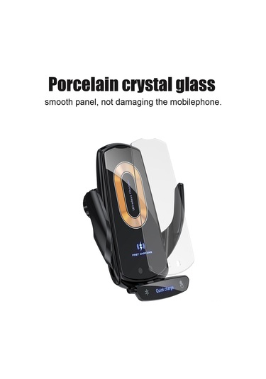 Yifomall Araç İçin Kablosuz Şarjlı Akıllı Manyetik Telefon Tutucu - 15w Hızlı Şarj, Navigasyon Uyumlu, Beyaz V58 Beyaz