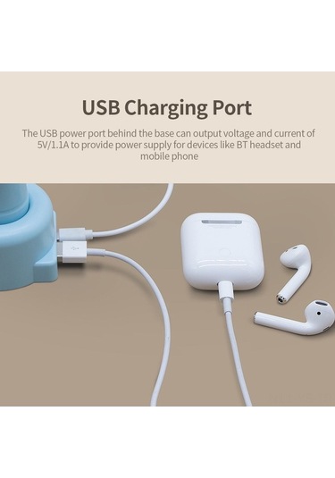 Yunboo Taşınabilir Şarjlı Mini Usb Fan - 3 Hızlı Modlu Kablosuz Şarj Özellikli Siyah Siyah