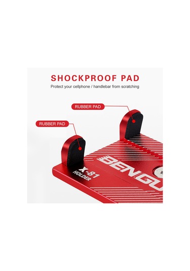 Mufunye Alüminyum Bisiklet Telefon Tutucu, 3.0-6.8 İnç Ekran Uyumlu, Sıkıca Tutma Fonksiyonu, Siyah