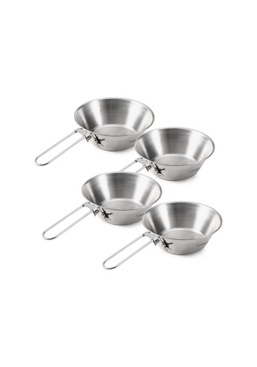 Symbee 4'lü Paket 260ml Çelik Konik Kase - Katlanabilir Kollü, Ev Ve Dış Mekan İçin Elverişli Çok Renkli