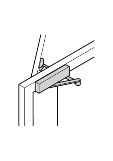 Hafele Dcl51 Sabitlemesiz Kapı Kapatıcı Standart Kollu, Gümüş Ren