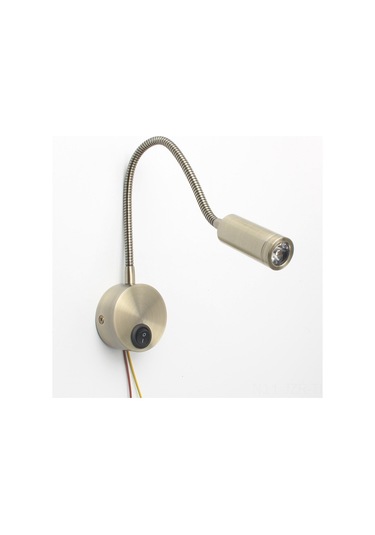 Geeroyoo Siyah Led Boyunlu Duvar Lambası - 3w Islak Beyaz Işık, Kişisel Okuma Için, Anahtarlı, Otel/yatak Odası Uygun Siyah