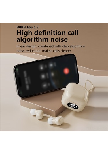 Singree Kablosuz Görünmez Kulaklık - Bt 5.3, 8 Saat Çalışma, Gürültü Önleme, Uyku Ve İş İçin Hafif Tasarım