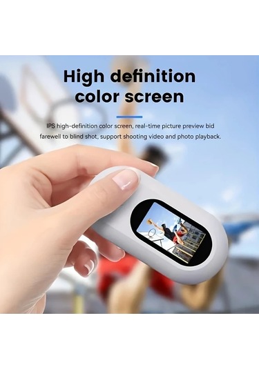 Elmpaly Siyah 360 Derece Dönen 1080p Lcd Ekranlı Evcil Hayvan Kamerası 120 Derece Geniş Açı 240 Dakika