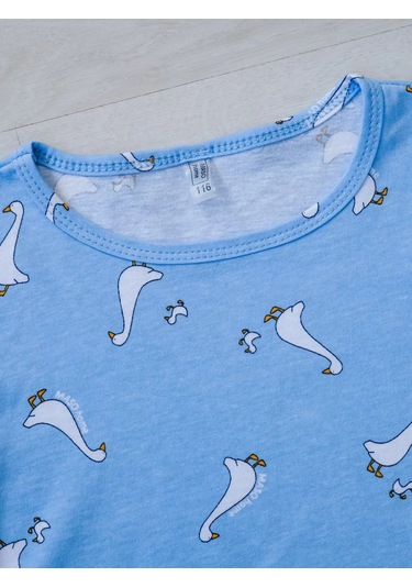 Maso Home Kız Çocukları İçin Pantolonlu Pijama 235898342 Açık Mavi