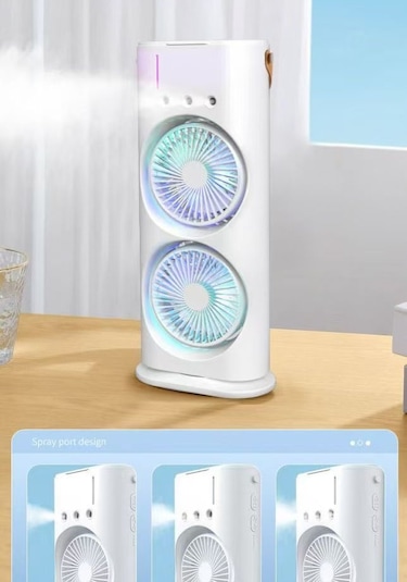 Lichen Masaüstü Klima Fanı 3 Delikli Sprey Soğutma Fanı Su İle