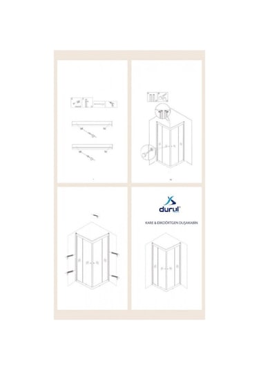 Durul Duşakabin Kare Siyah Profil Şeffaf 5Mm Siyah