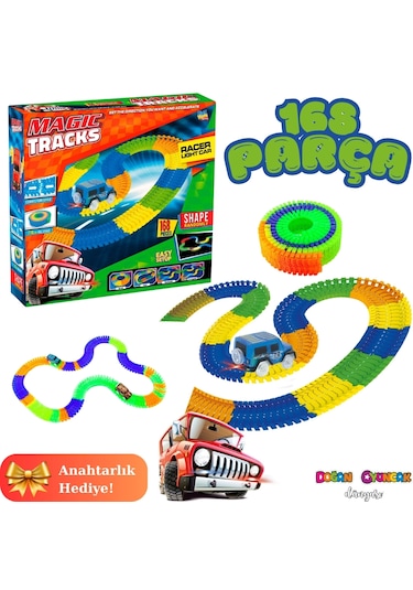 Magic Trucks 168 Parça Raylı Pist - Raylı Araç Oyuncak - Tren Set