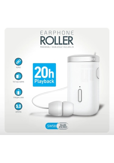 Subzero SW58 Makaralı Bluetooth Kulak İçi Kulaklık