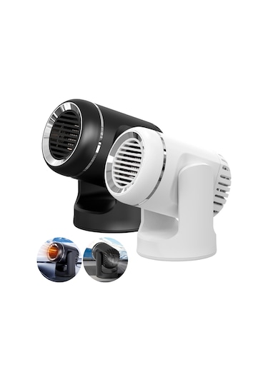 12v 130w Araç Isıtma Ve Soğutma Çift Kullanımlı Fan Cam Buğu Giderme Ve Buz Çözme Isıtıcısı Siyah