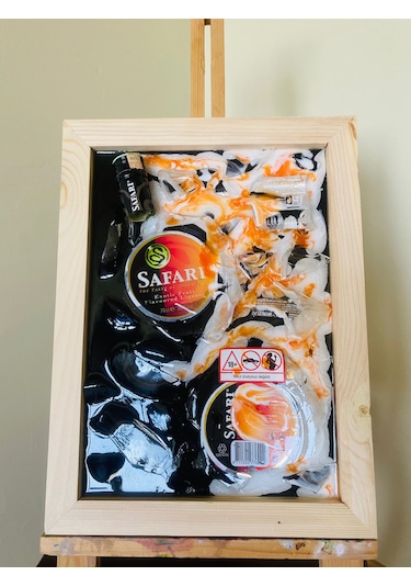 Epoksi Tablo Safari Kırık Şişe Sanatı