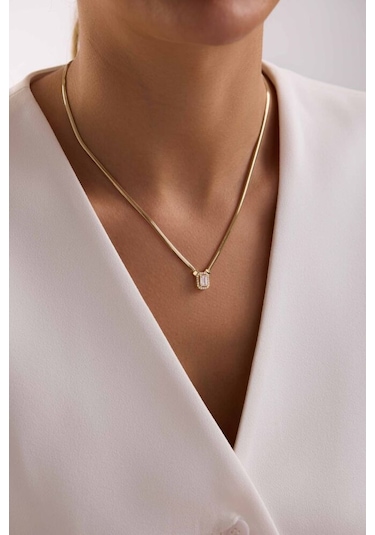 Altın Balık Sırtı Baget Set Kolye, Bileklik T13988