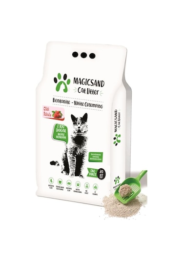 Magicsand Cat Litter Çilek Kokulu İnce Bentonit Kedi Kumu 20 L