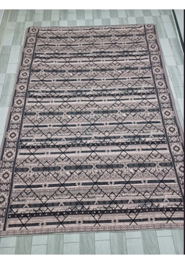 Savan Dokuma Halı Örtüsü 4m² 170 240 Kale Siyah&pudra Diğer