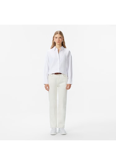 Nautica Kadın Beyaz Oversize Gömlek Düz 57w220t Beyaz