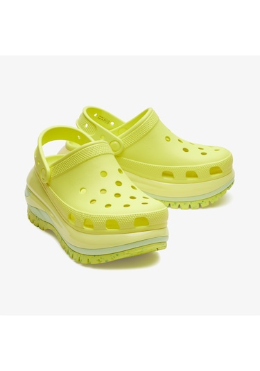 Crocs Classic Mega Crush Kadın Sarı Terlik Düz 207988 Sarı