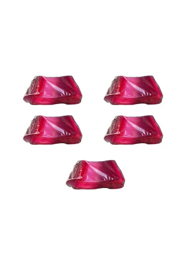 Plastik Şeffaf Pembe Sup Kaşık - Tatlı Dondurma Kaşığı - 12.5 Cm. - 50 Adetlik 5 Paket Pembe