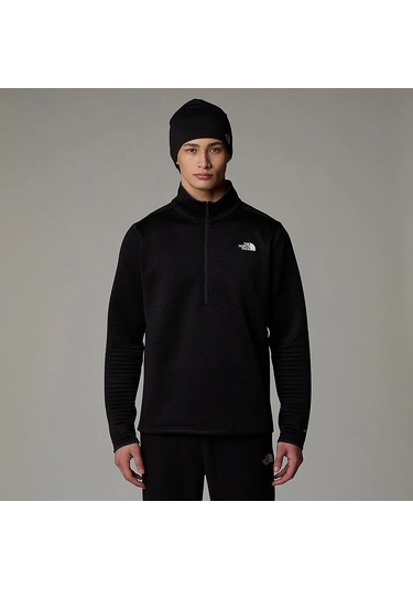 Siyah The North Face Erkek Yarım Fermuar Sweatshirt Dotknıt Thermal 1/4 Zıp Nf0a88u6jk31 Siyah