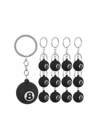 8 Numara Bilardo Topu Anahtarlık - Çanta Süsü