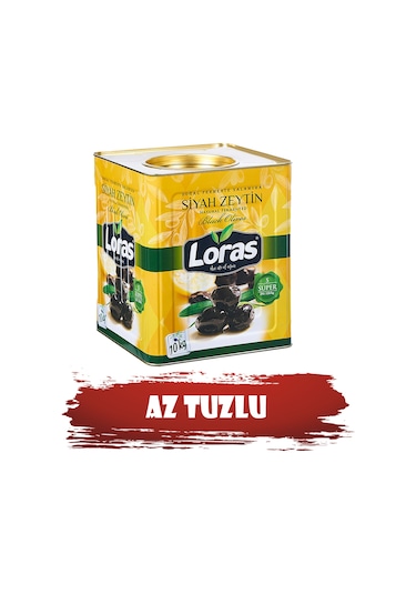 Loras 291 - 320 KB Süper Gemlik Siyah Zeytin Teneke 10 KG