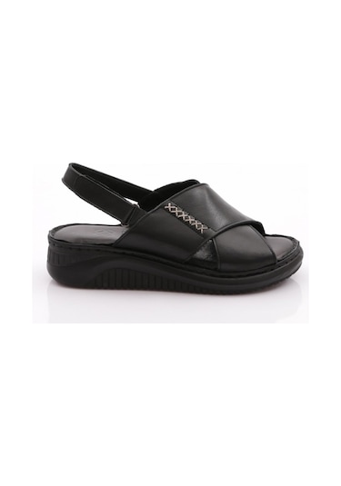 Dgn 083 Kadin Çapraz Bantli Sandalet Siyah