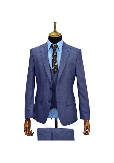 Erkek Takım Elbise Silim Fit Çift Yırtmaçlı 6 Drop 774 001