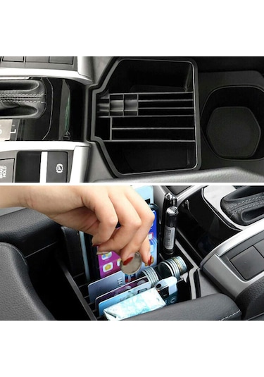 Singree Honda Civic İçin Araç İçin Çok Amaçlı Abs Depolama Kutusu, Para, Kart, Küçük Eşyalarınızı Düzenleyin, Merkezi Konsol Ek Aksesuarı