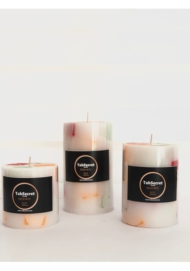 Tabsecret Candle Fruity Series Parçacık Tasarımlı Mum Seti