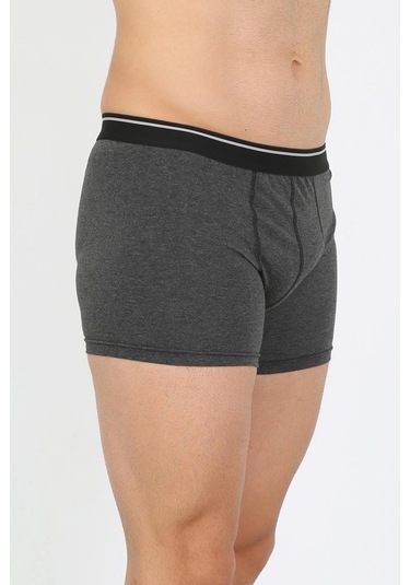 Giyim Erkek Pamuk Likralı Boxer Antrasit Antrasit
