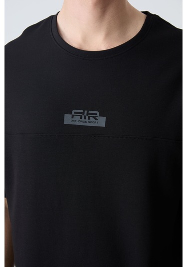 Tommy Life Siyah Pamuklu Kalın Yumuşak Dokulu Oversize Fit Basic Erkek Şort Takım - 85259