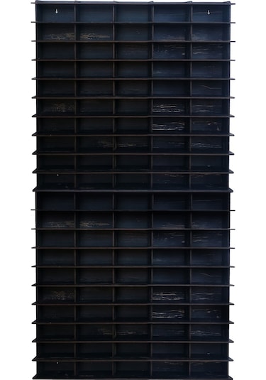 Hobi Araba Rafı Eskitme Siyah Dikey 100 Araçlık Kişiye Özel İsim