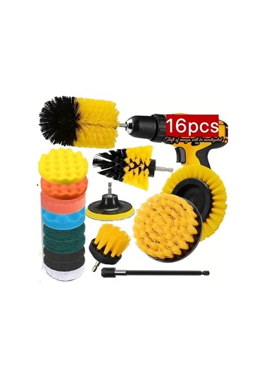 Hightower 13 Parça Çok Amaçlı Elektrikli Matkap Fırçası Seti - Zemin Banyo Fayans Araba Cilalama