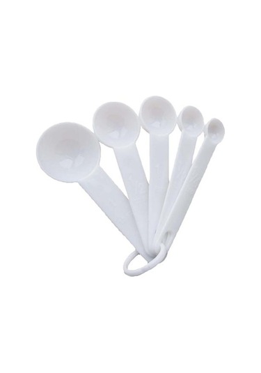 Beyaz Yaratıcı 5 Adet/takım Ölçüm Kaşığı Silikon Pişirme Pişirme Ölçüm Kepçesi Ölçekli Evrensel Mutfak Gereçleri