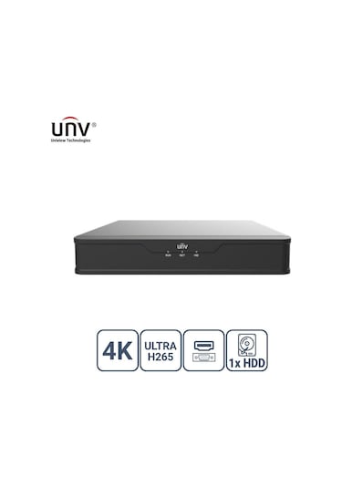 Unv 16 Kanal 1x Hdd H265+ 4k Nvr Kayıt Cihazı