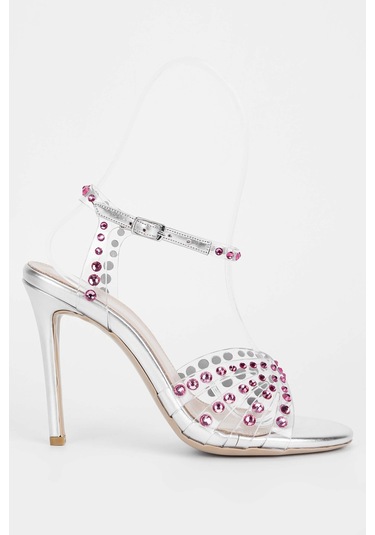 Tamer Tanca Kadın Hakiki Deri Topuklu Ayakkabı 654 115 Bn Ayk Sk23/24 Gumus/pembe