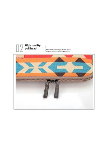 Ebitda 39x27.5x1.5cm 15.6 Dizüstü Bilgisayar Çantası Taşıma Saklama - Geometrik Gül Dokusu Çok Renkli