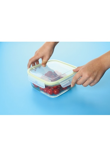 Glassco Lock 670 CC Temperli Kilitli Yuvarlak Cam Saklama Kabı