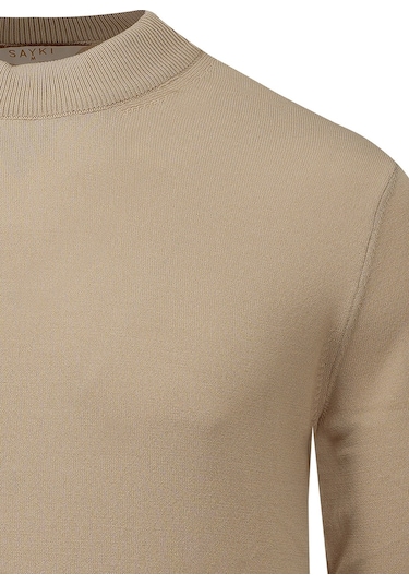 Hatemoğlu Camel Regular Fit Yarım Balıkçı Yaka Rayon Kazak 2977657 Camel