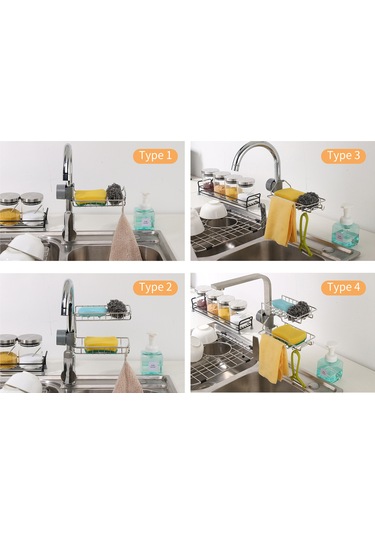 Konesam 201 Çelik Çift Katlı Lavabo Rakusu - Su Tüpü Uyumlu 18-22mm - Su Akış Delikleriyle Hızlı Kurutma - Gizli Kanca Ve Pratik Montaj - Mutfak & Banyo Organizerı Diğer