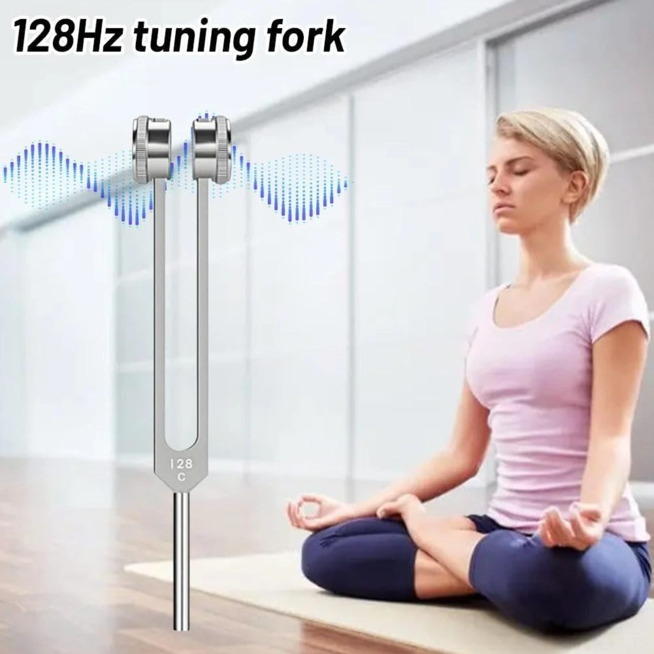 Youtek 128hz Gümüş Akustik Tunning Fork - Zihinsel Rahatlama, Meditasyon Ve Yoga İçin Doğal İyileştirici Ses Aleti